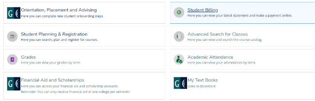 Select student billing