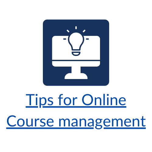 Tips for online course management