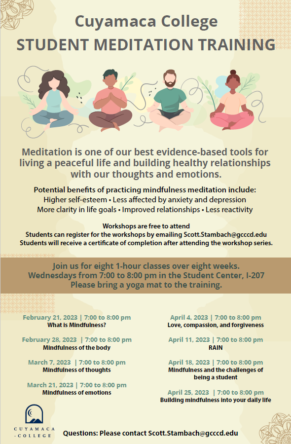 Spring 2023 Meditation Training