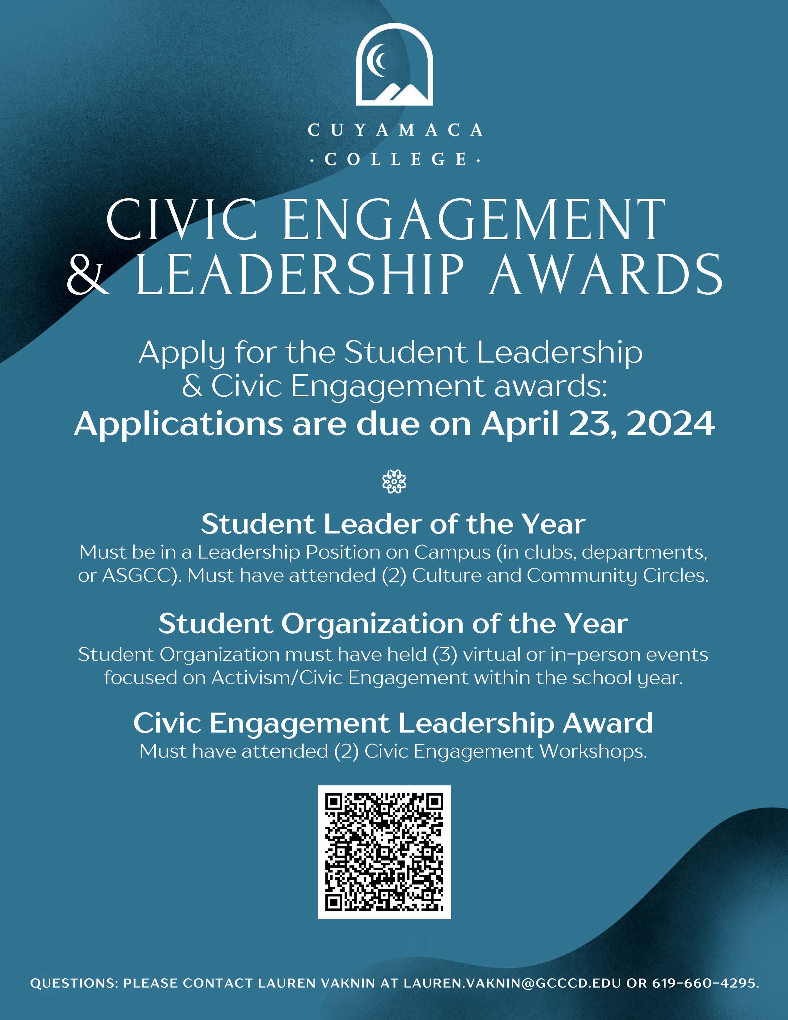 Civic Engagement Student Leadership Awards